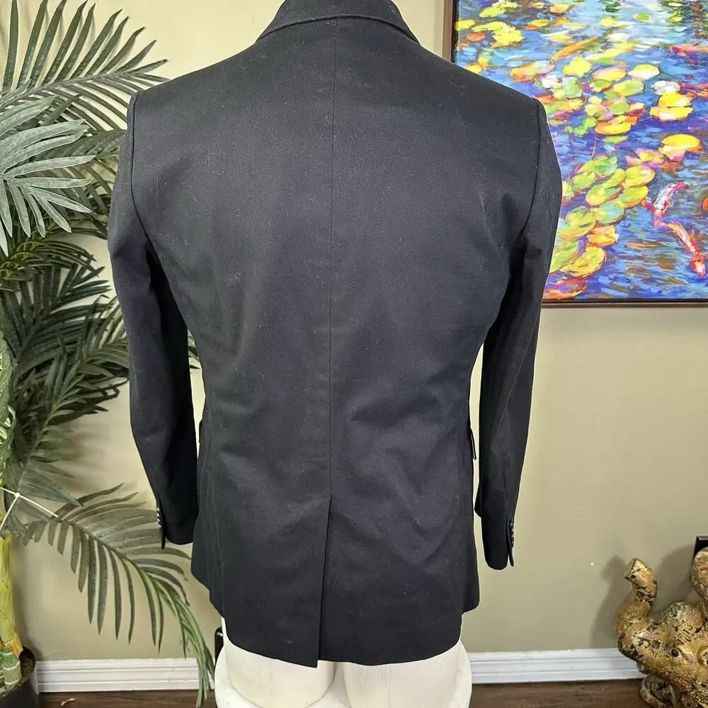 Banana Republic Men 40R Slim fit Sport coat textured denim Black Prep